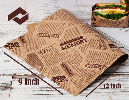 sandwich paper size